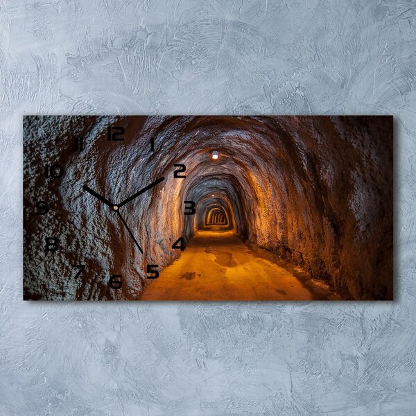 Skleněné hodiny na stěnu Podzemní tunel pl_zsp_60x30_f_85978893