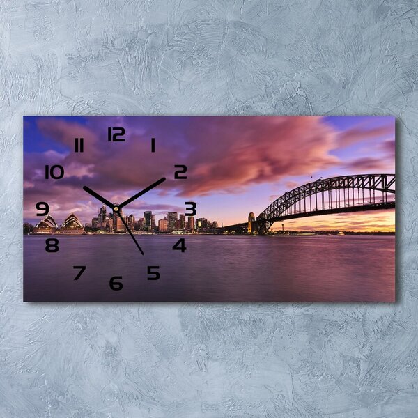 Skleněné hodiny na stěnu tiché Most Sydney pl_zsp_60x30_f_86410877