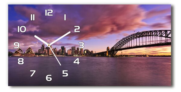 Skleněné hodiny na stěnu tiché Most Sydney pl_zsp_60x30_f_86410877