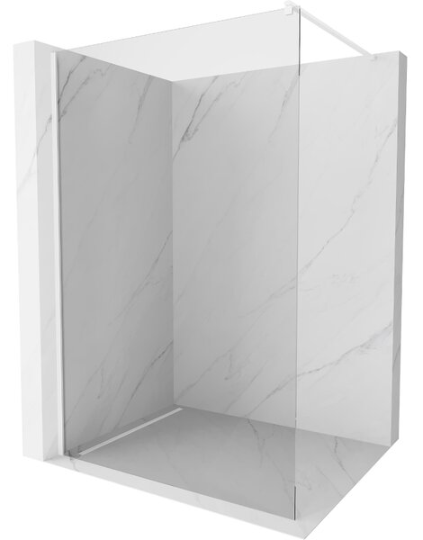 Mexen Kioto, Walk-In sprchová zástěna 60 x 200 cm, 8mm čiré sklo, bílý profil, 800-060-101-20-00