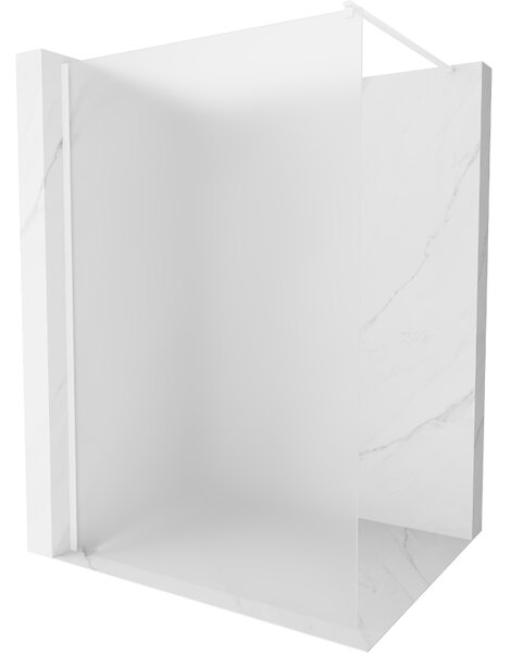 Mexen Kioto, Walk-In sprchová zástěna 70 x 200 cm, 8mm sklo námraza, bílý profil, 800-070-101-20-30
