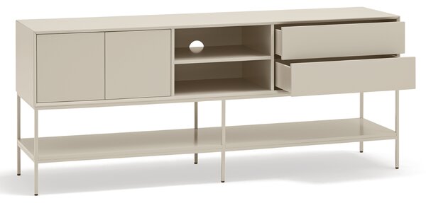 Krémový TV stolek Teulat Platt 175 x 45 cm