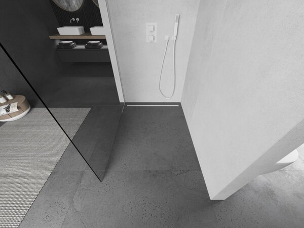Mexen Kioto, Walk-In sprchová zástěna 60 x 200 cm, 8mm čiré sklo, bílý profil, 800-060-101-20-00