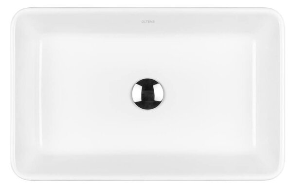 Oltens Fossa umyvadlo 55x34 cm obdélníkový na pult bílá lesk 40301000