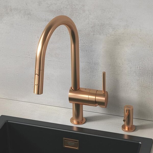 Grohe Minta kuchyňská baterie stojící Brushed Warm Sunset 32321DL2
