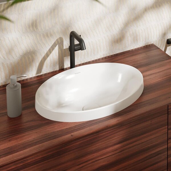 Hansgrohe Xuniva D umyvadlo 55x40 cm oválné zápustný bílá matný 60156450