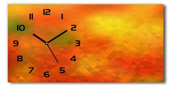 Skleněné hodiny na stěnu Abstrakce trojúhelníky pl_zsp_60x30_f_86895564