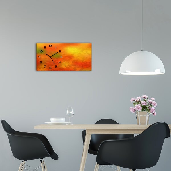 Skleněné hodiny na stěnu Abstrakce trojúhelníky pl_zsp_60x30_f_86895564
