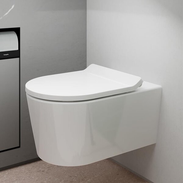 Hansgrohe EluPura S záchodová mísa závěsná bez splachovacího kruhu bílá 60193450