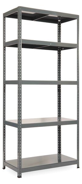 Policový regál 1800x900x400 mm, 5 polic, nosnost police 175 kg, RAL 7031