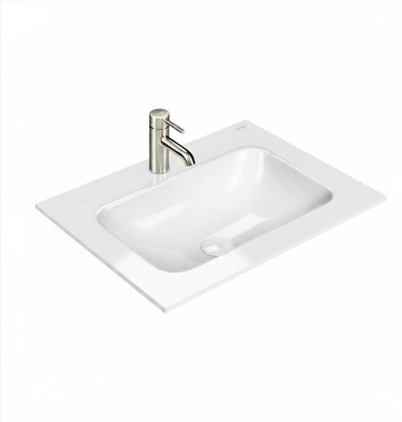 Oltens Kalla umyvadlo 60.2x46 cm obdélníkový nábytkový bílá lesk 40207000