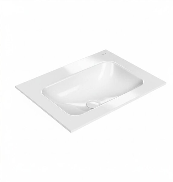 Oltens Kalla umyvadlo 60.2x46 cm obdélníkový nábytkový bílá lesk 40207000