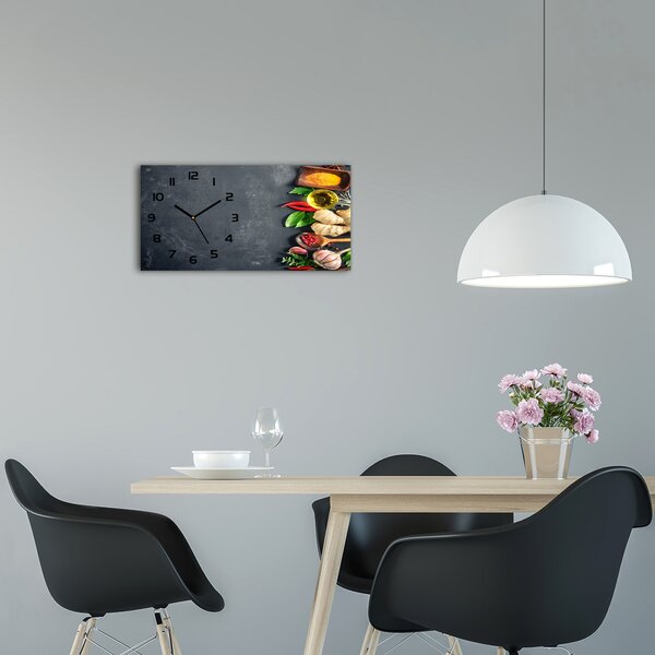 Skleněné hodiny na stěnu Bylinky a koření pl_zsp_60x30_f_87648467