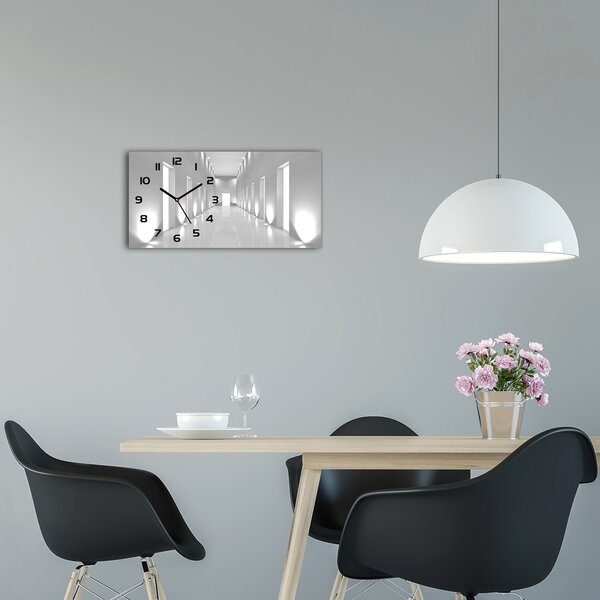 Moderní skleněné hodiny na stěnu Chodba pl_zsp_60x30_f_88304206
