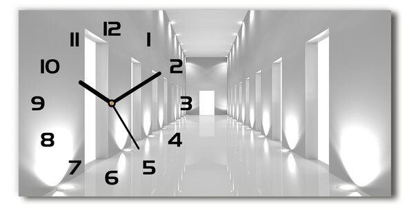 Moderní skleněné hodiny na stěnu Chodba pl_zsp_60x30_f_88304206