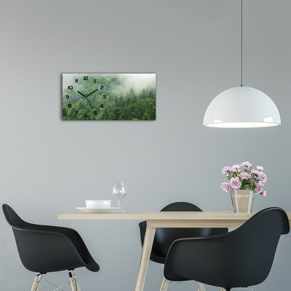 Skleněné hodiny na stěnu tiché Tajuplný les pl_zsp_60x30_f_88640523