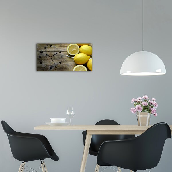 Skleněné hodiny na stěnu Citrony na stromě pl_zsp_60x30_f_88521131