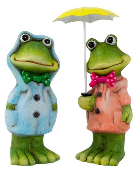 PROHOME - Žába s deštníkem stojící 11-13cm různé druhy
