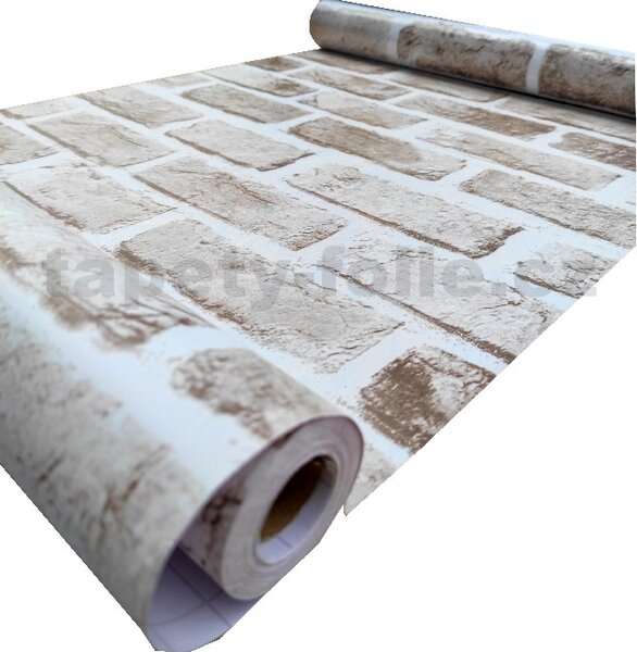 Samolepící fólie cihla světle hnědá 45 cm x 10 m IMPOL TRADE T33 samolepící tapety