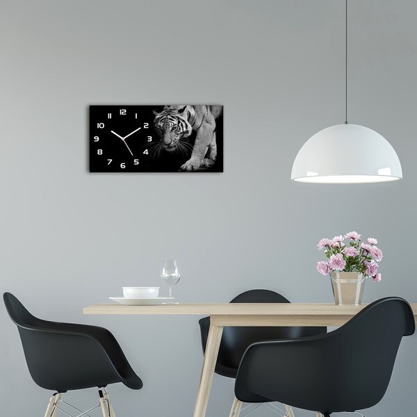 Moderní skleněné hodiny na stěnu Tygr pl_zsp_60x30_f_89533463
