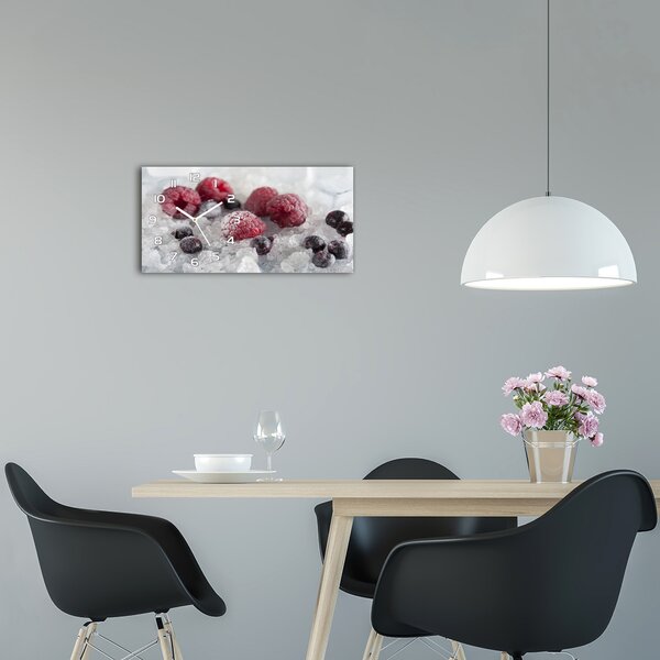Skleněné hodiny na stěnu Mražené ovoce lesní pl_zsp_60x30_f_90017236