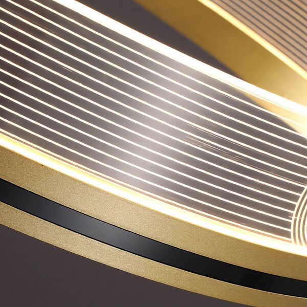 Toolight Toolight, LED závěsné svítidlo 40cm APP1189-CP, zlatá, OSW-40019