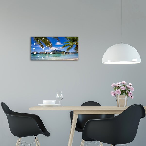 Skleněné hodiny na stěnu Palby Bora Bora pl_zsp_60x30_f_90274909