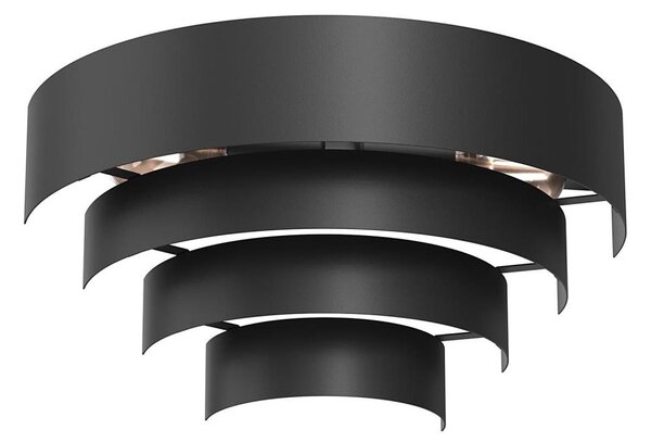 Nástěnné svítidlo RINGS 2xE27/15W/230V černá