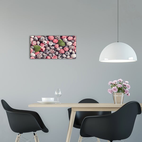 Skleněné hodiny na stěnu Mražené ovoce lesní pl_zsp_60x30_f_90865962