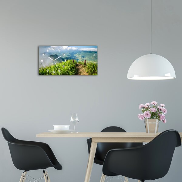 Skleněné hodiny na stěnu Stezka na vrcholu pl_zsp_60x30_f_91416067