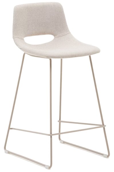 Béžová čalouněná barová židle Kave Home Zahara 65 cm