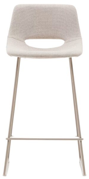 Béžová čalouněná barová židle Kave Home Zahara 65 cm