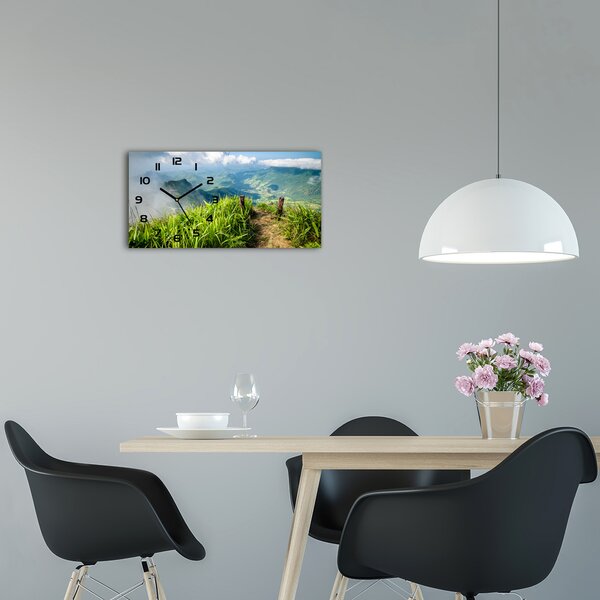 Skleněné hodiny na stěnu Stezka na vrcholu pl_zsp_60x30_f_91416067