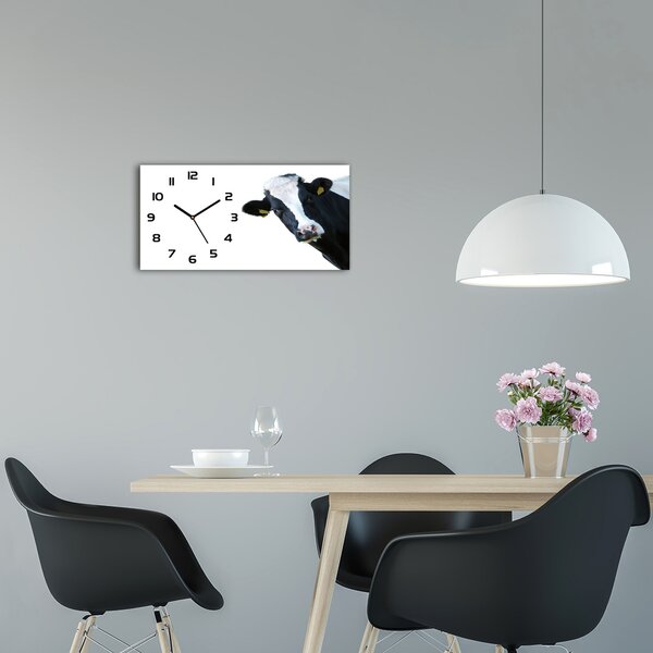 Moderní skleněné hodiny na stěnu Kráva pl_zsp_60x30_f_91962893
