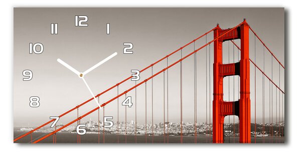 Skleněné hodiny na stěnu Most San Francisco pl_zsp_60x30_f_91736681