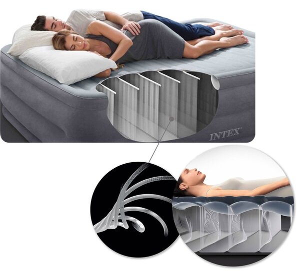 Nafukovací matrace INTEX 64143 203x152 cm tmavě modrá