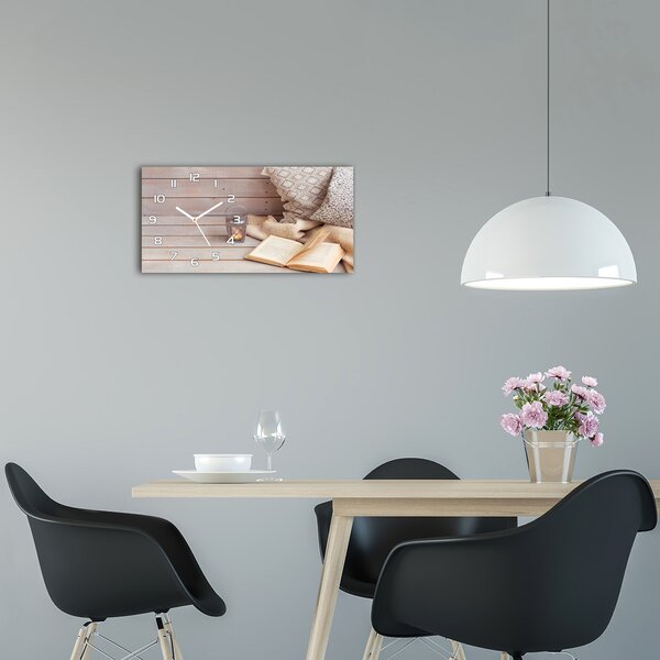Skleněné hodiny na stěnu Relax knížka pl_zsp_60x30_f_95131819