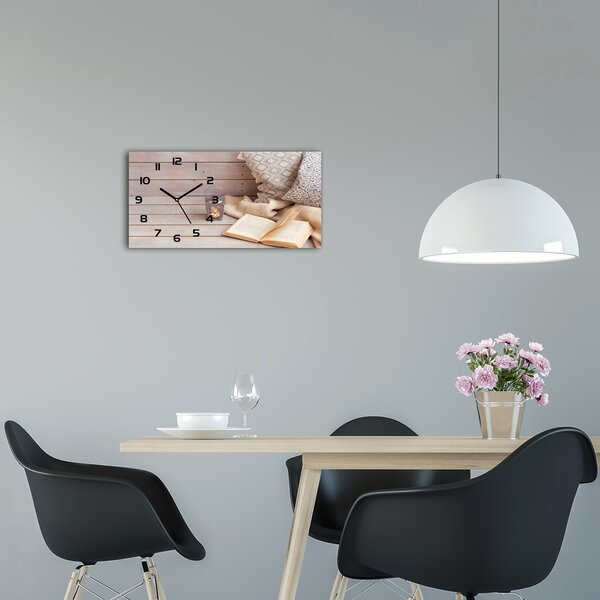 Skleněné hodiny na stěnu Relax knížka pl_zsp_60x30_f_95131819