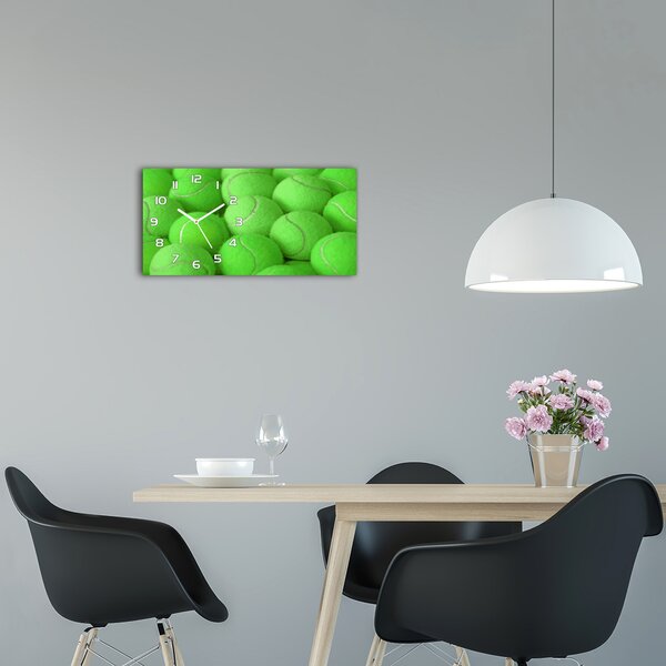 Skleněné hodiny na stěnu Tenisové míčky pl_zsp_60x30_f_94972793