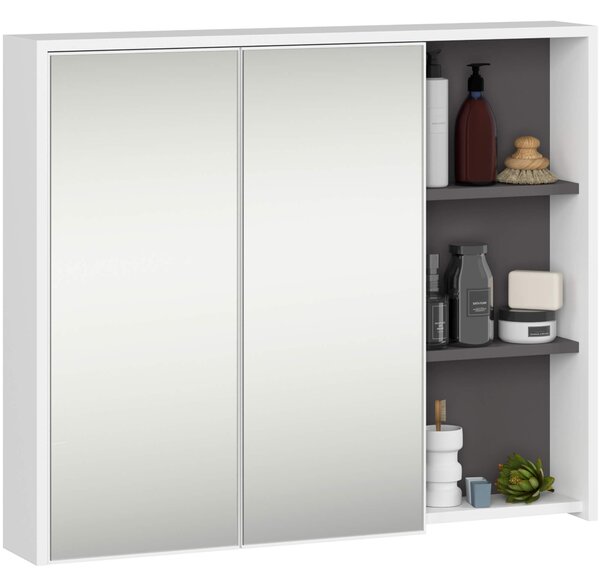 Ak furniture Koupelnová sestava VAMI bílá/grafitově šedá