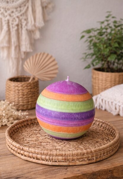 Supeko svíčka mega koule Bon pari 12 cm kytička