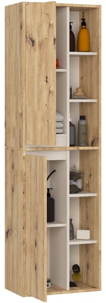 Ak furniture Závěsná koupelnová skříňka VAMI 50 cm dub artisan/kašmírová