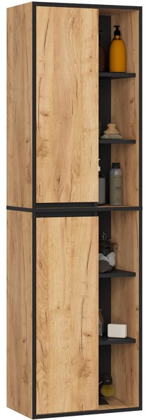 Ak furniture Závěsná koupelnová skříňka VAMI 50 cm dub craft/černá