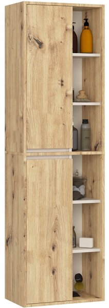 Ak furniture Závěsná koupelnová skříňka VAMI 50 cm dub artisan/kašmírová