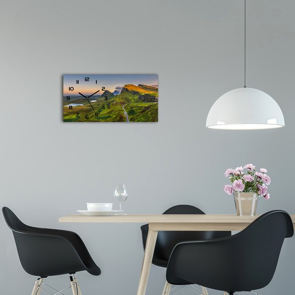 Skleněné hodiny na stěnu Pahorkatina Skotsko pl_zsp_60x30_f_97183299