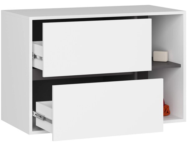 Ak furniture Závěsná skříňka pod umyvadlo VAMI 90 cm bílá/grafitová