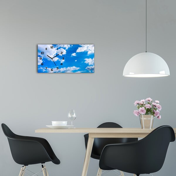 Skleněné hodiny na stěnu Mraky na nebi pl_zsp_60x30_f_97609006