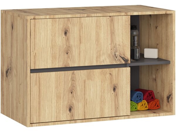 Ak furniture Koupelnová sestava VAMI dub artisan/grafitově šedá
