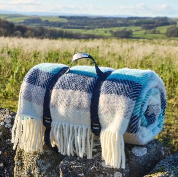 Pikniková vlněná deka Polo Seashore Stripe, 183x150 cm Tweedmill