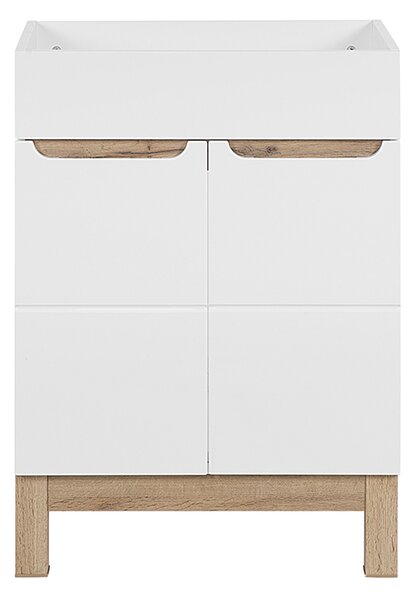 Koupelnová sestava BALI WHITE 60cm s vysokou skříňkou, zrcadlem a umyvadlem